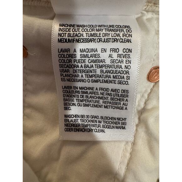 Mother The Mid Rise Maven Act Natural Cream Ankle Fray Jeans Size 30 - Picture 13 of 13